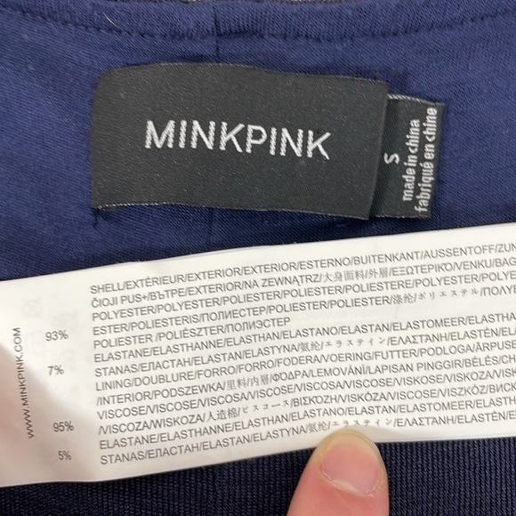 MINKPINK Dress Women's Small Blue Twist Sleeveless Bodycon Midi - Picture 11 of 15